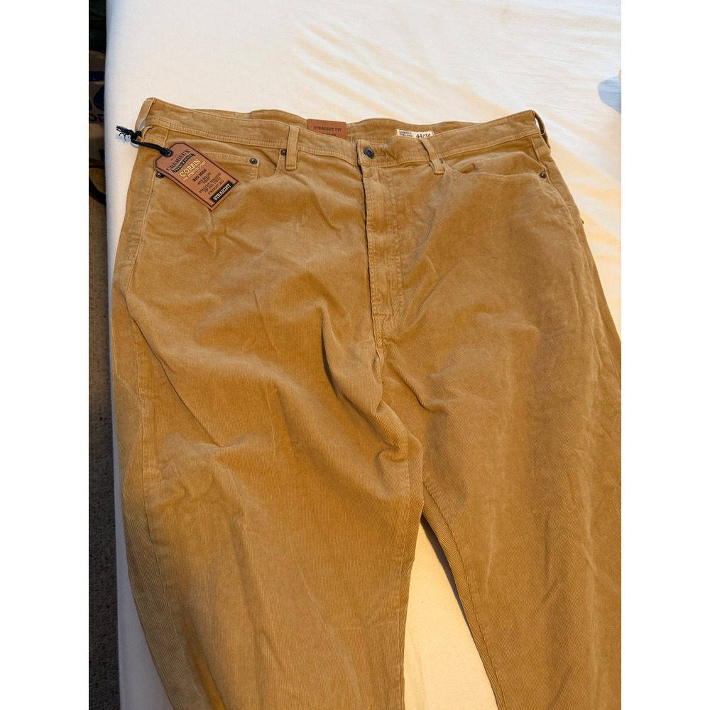 Cremieux Corbin Stretch Corduroy Pants Mens 44x34 Tan Straight Fit Big Man NWT